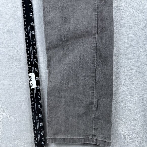 Paige Slim Straight Leg Jeans Mens Size 34 Mid Rise Charcoal Wash Denim Black - Picture 9 of 12